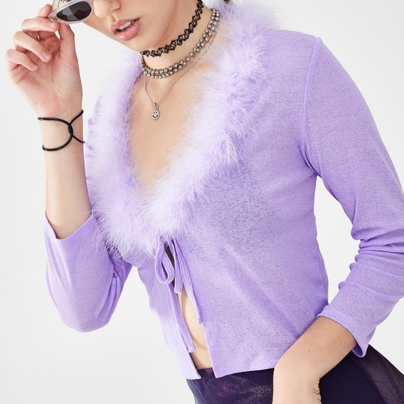 Lilac purple, tie up top☮️ - Picture 3 of 3